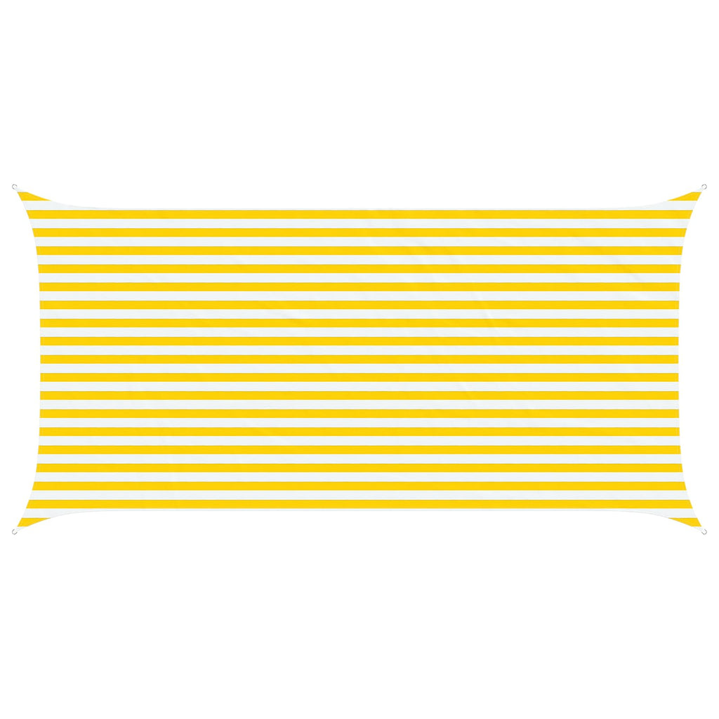 Vela da ombra solare Giallo e Bianco 5 x 2,5 m