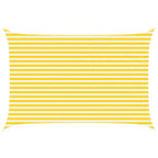 Vela da ombra solare Giallo e Bianco 4,5 × 3 m