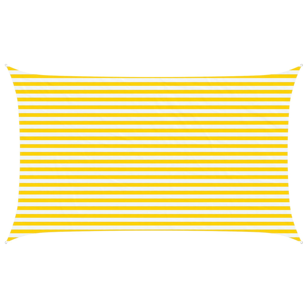 Vela da ombra solare Giallo e Bianco 5 x 3 m