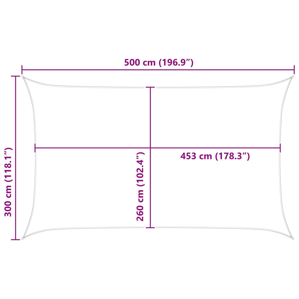 Vela da ombra solare Giallo e Bianco 5 x 3 m