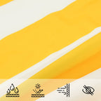 Vela da ombra solare Giallo e Bianco 6 x 3 m