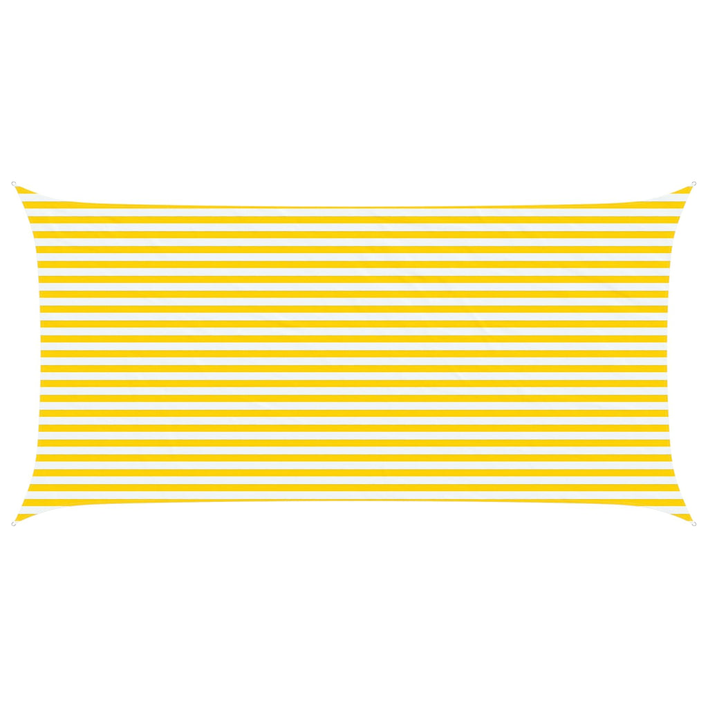 Vela da ombra solare Giallo e Bianco 6 x 3 m