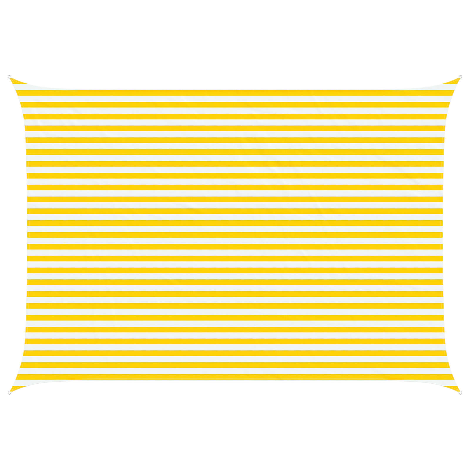 Vela da ombra solare Giallo e Bianco 5 × 3,5 m