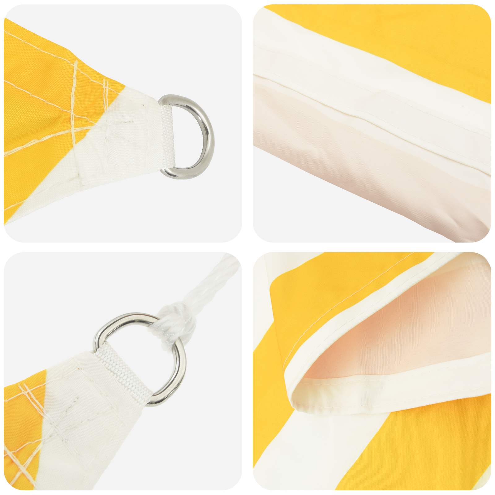 Vela da ombra solare Giallo e Bianco 5 x 4 m
