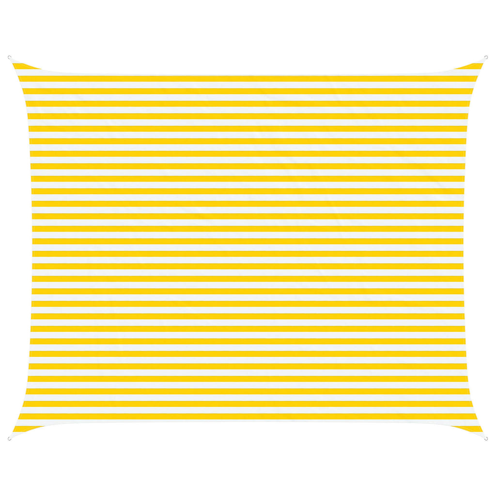 Vela da ombra solare Giallo e Bianco 5 x 4 m