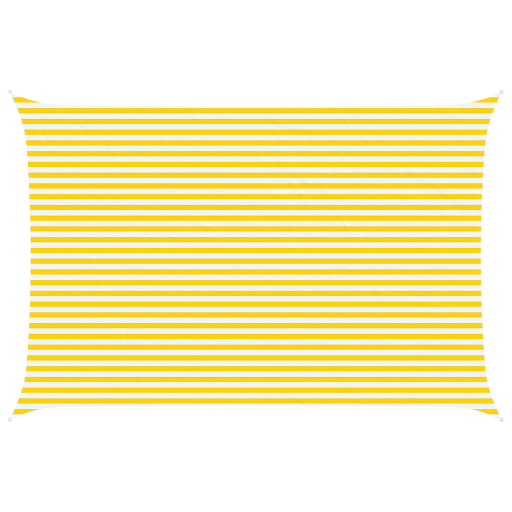 Vela da ombra solare Giallo e Bianco 6 x 4 m