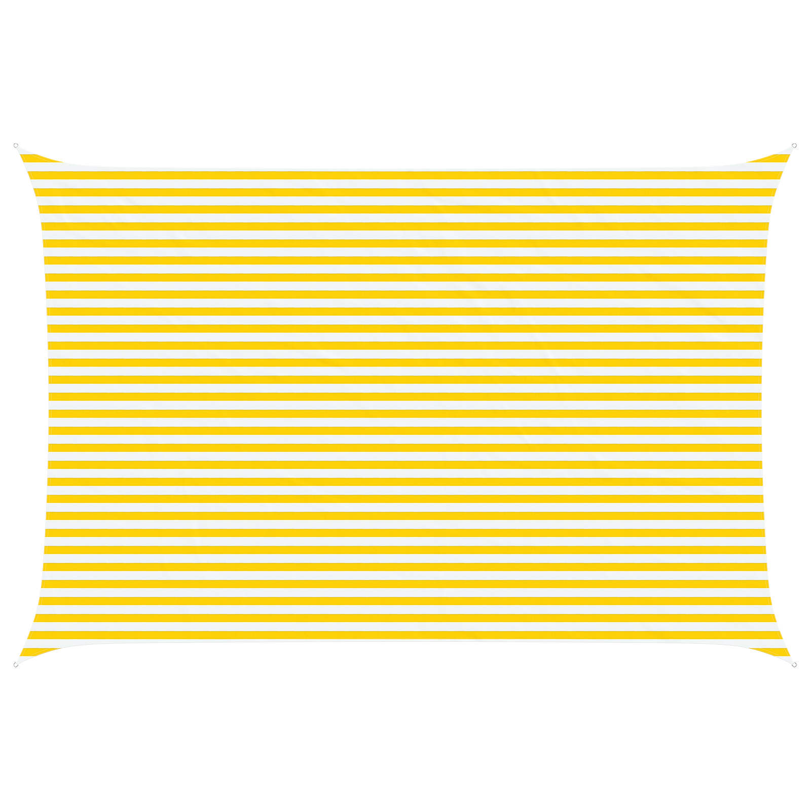 Vela da ombra solare Giallo e Bianco 6 x 4 m