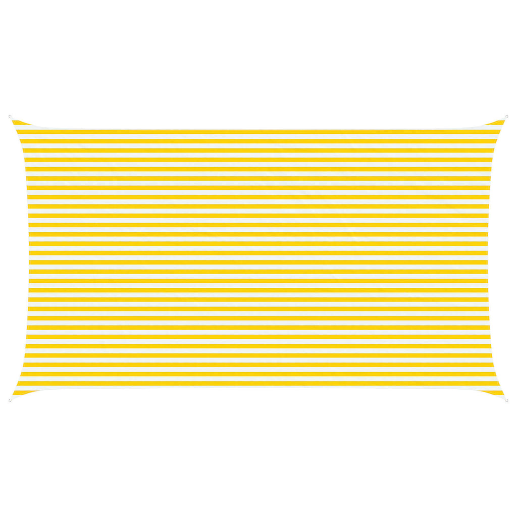 Vela da ombra solare Giallo e Bianco 7 x 4 m