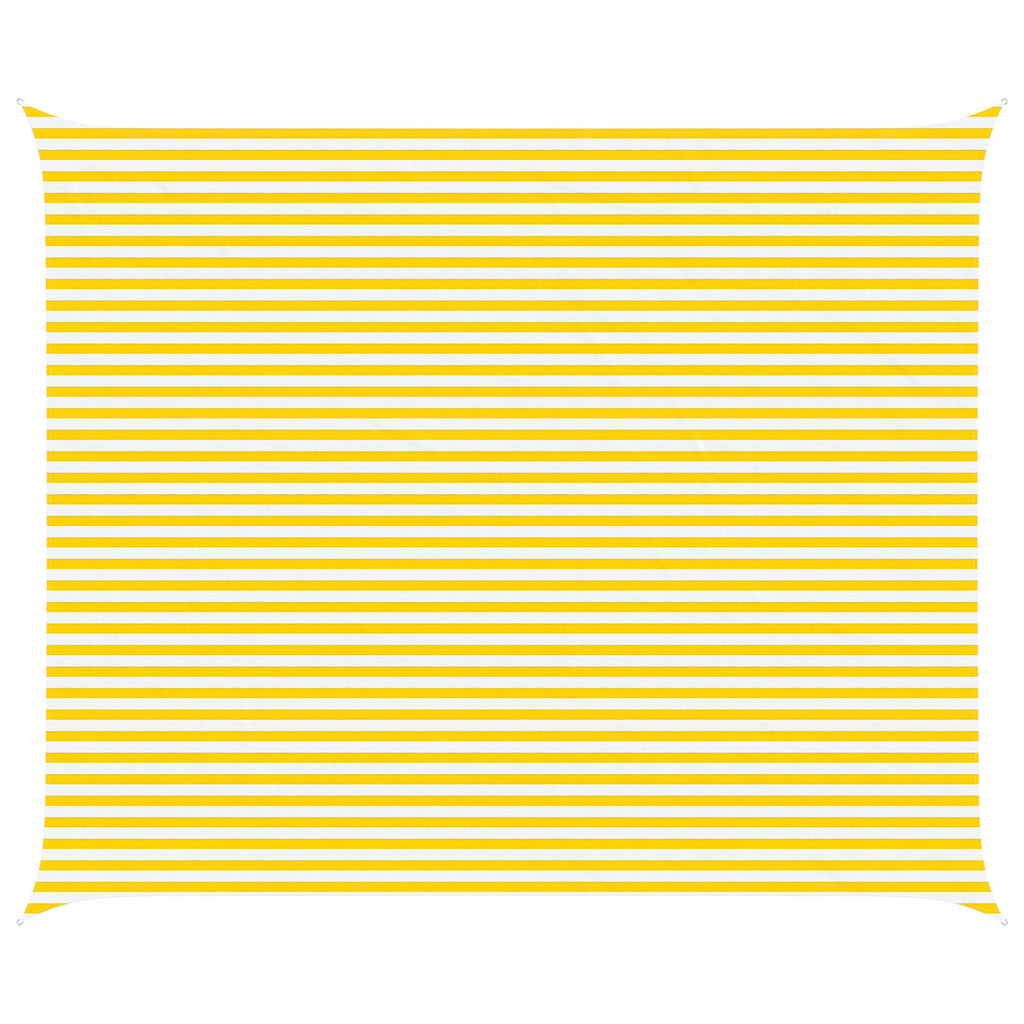Vela da ombra solare Giallo e Bianco 6 x 5 m