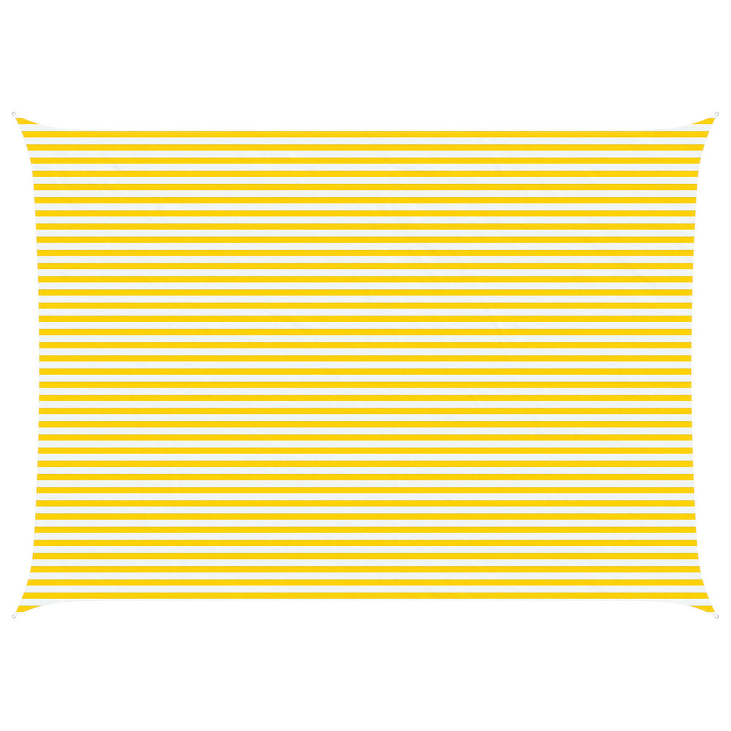 Vela da ombra solare Giallo e Bianco 7 x 5 m
