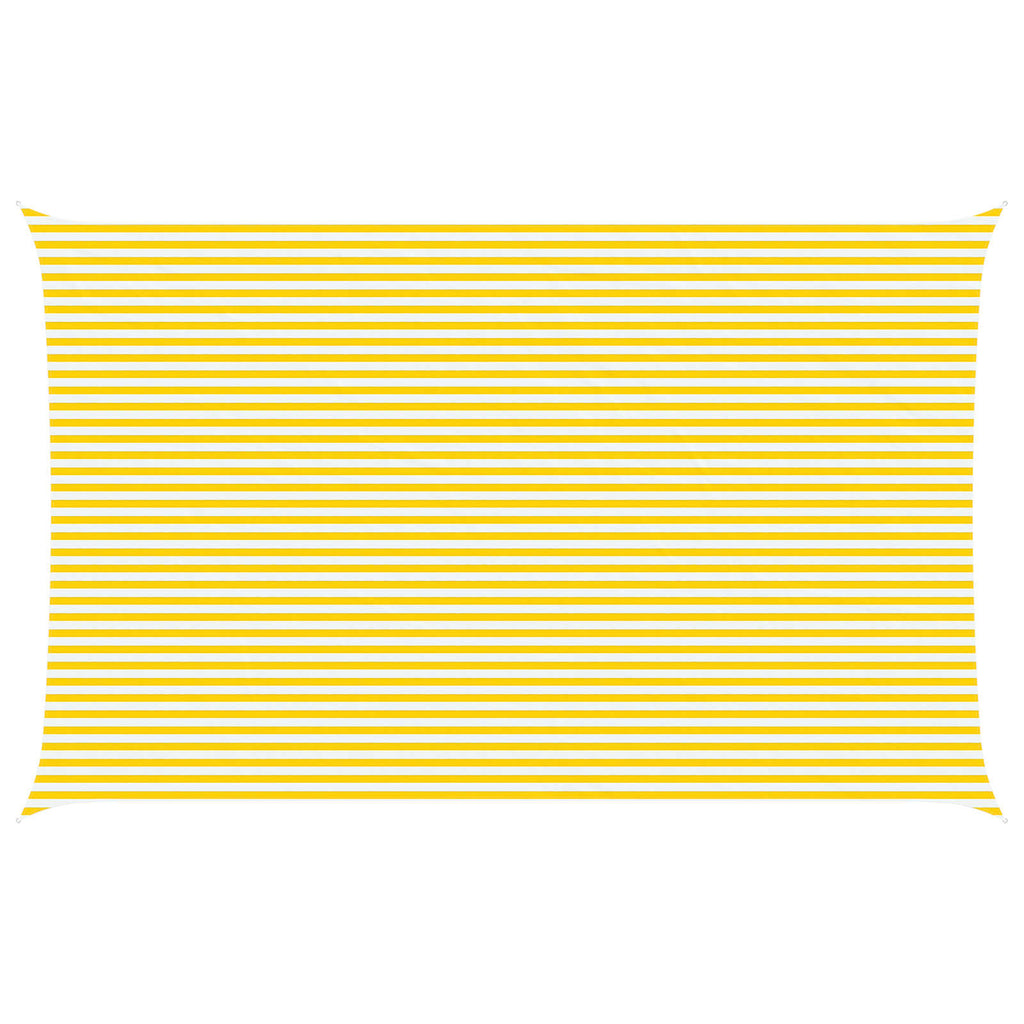 Vela da ombra solare Giallo e Bianco 8 x 5 m