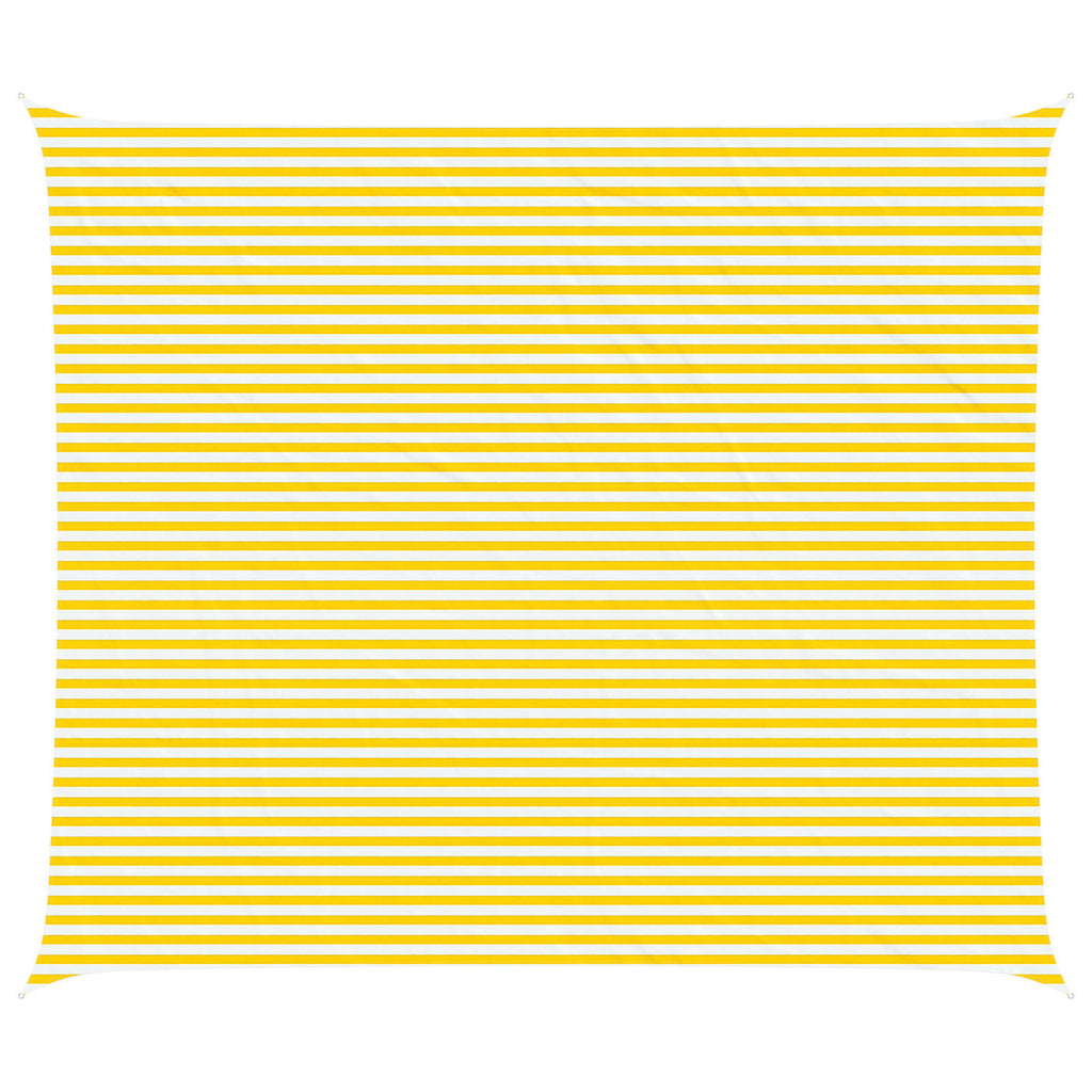 Vela da ombra solare Giallo e Bianco 7 x 6 m