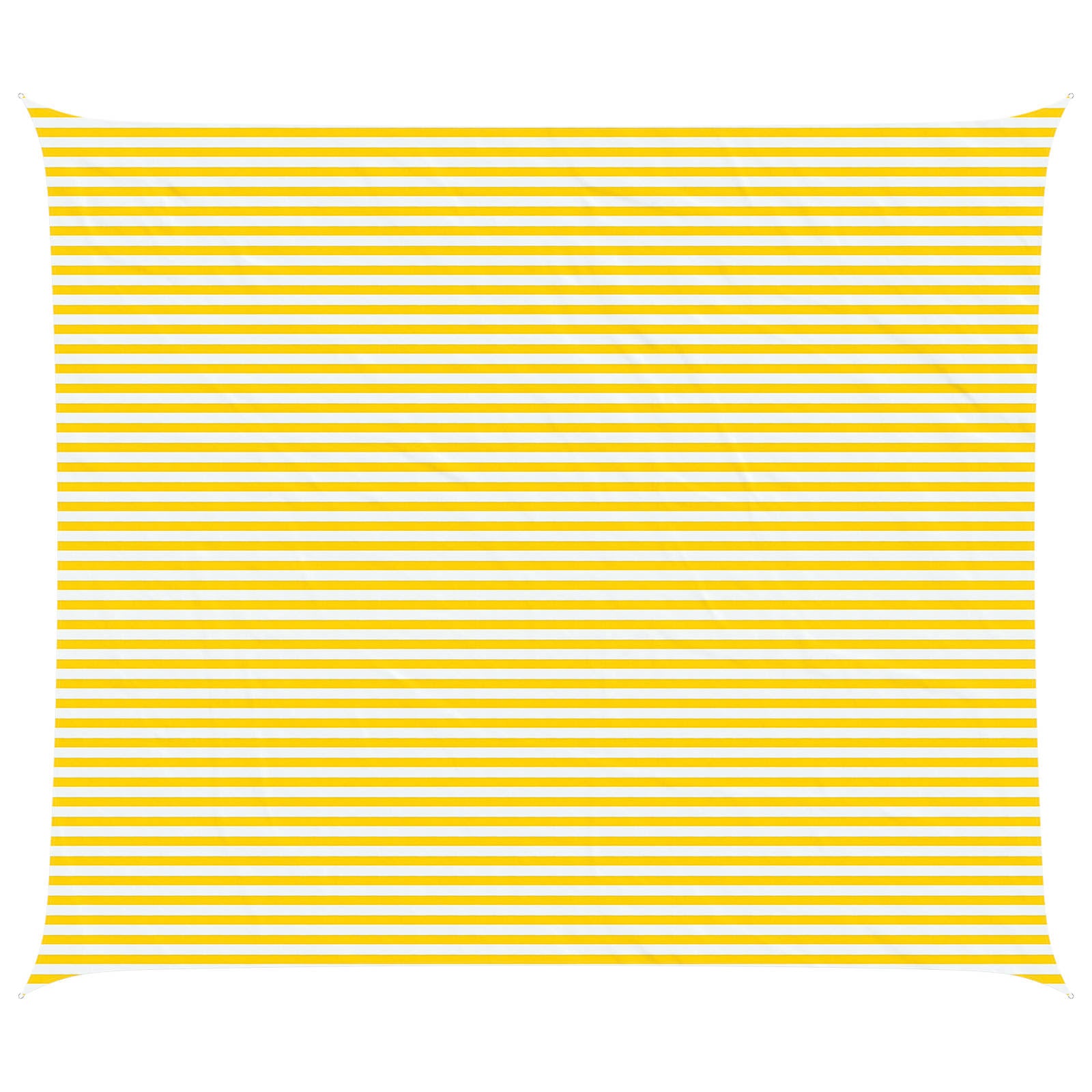Vela da ombra solare Giallo e Bianco 7 x 6 m