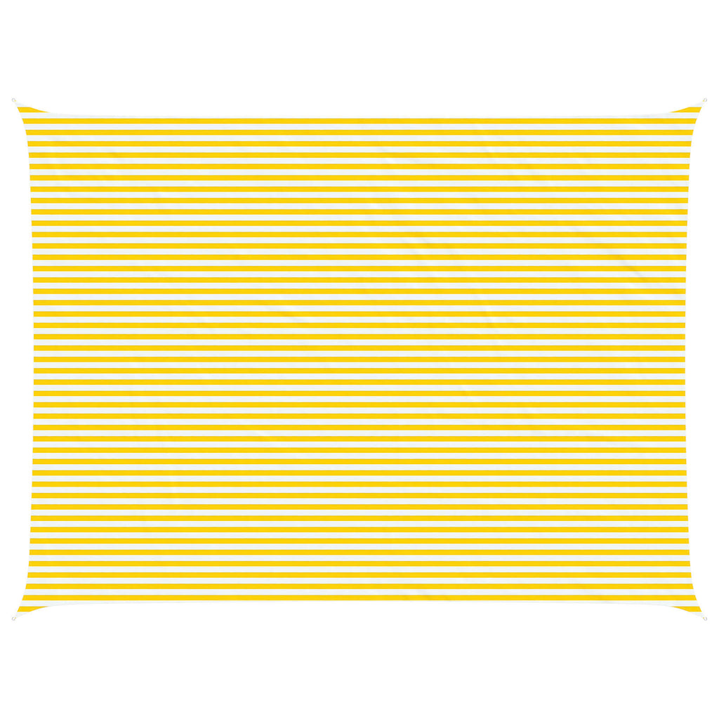 Vela da ombra solare Giallo e Bianco 8 x 6 m