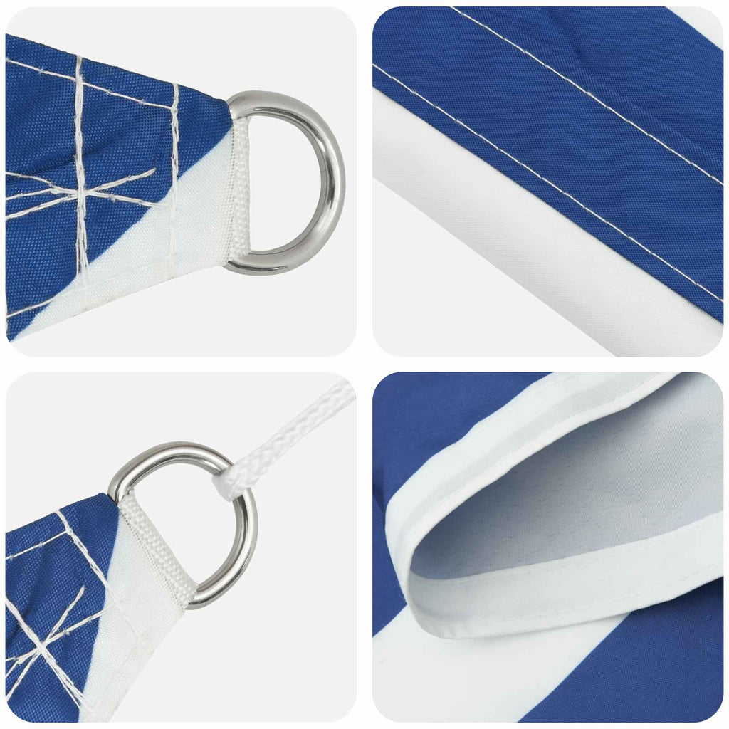 Vela da ombra solare Blu e Bianco 4,5 x 2 m