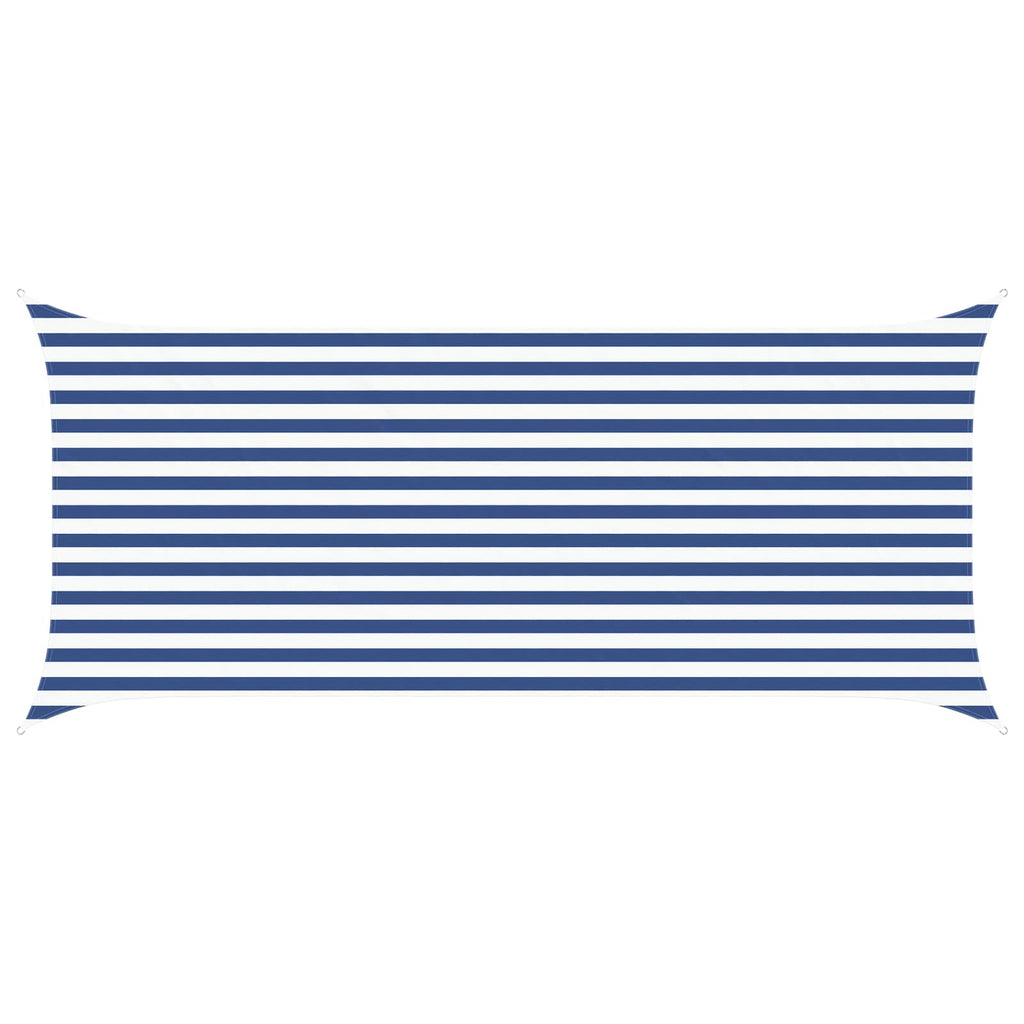 Vela da ombra solare Blu e Bianco 4,5 x 2 m