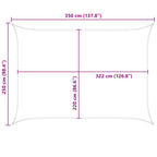 Vela da ombra solare 3,5 x 2,5 m 100% Poliestere Oxford