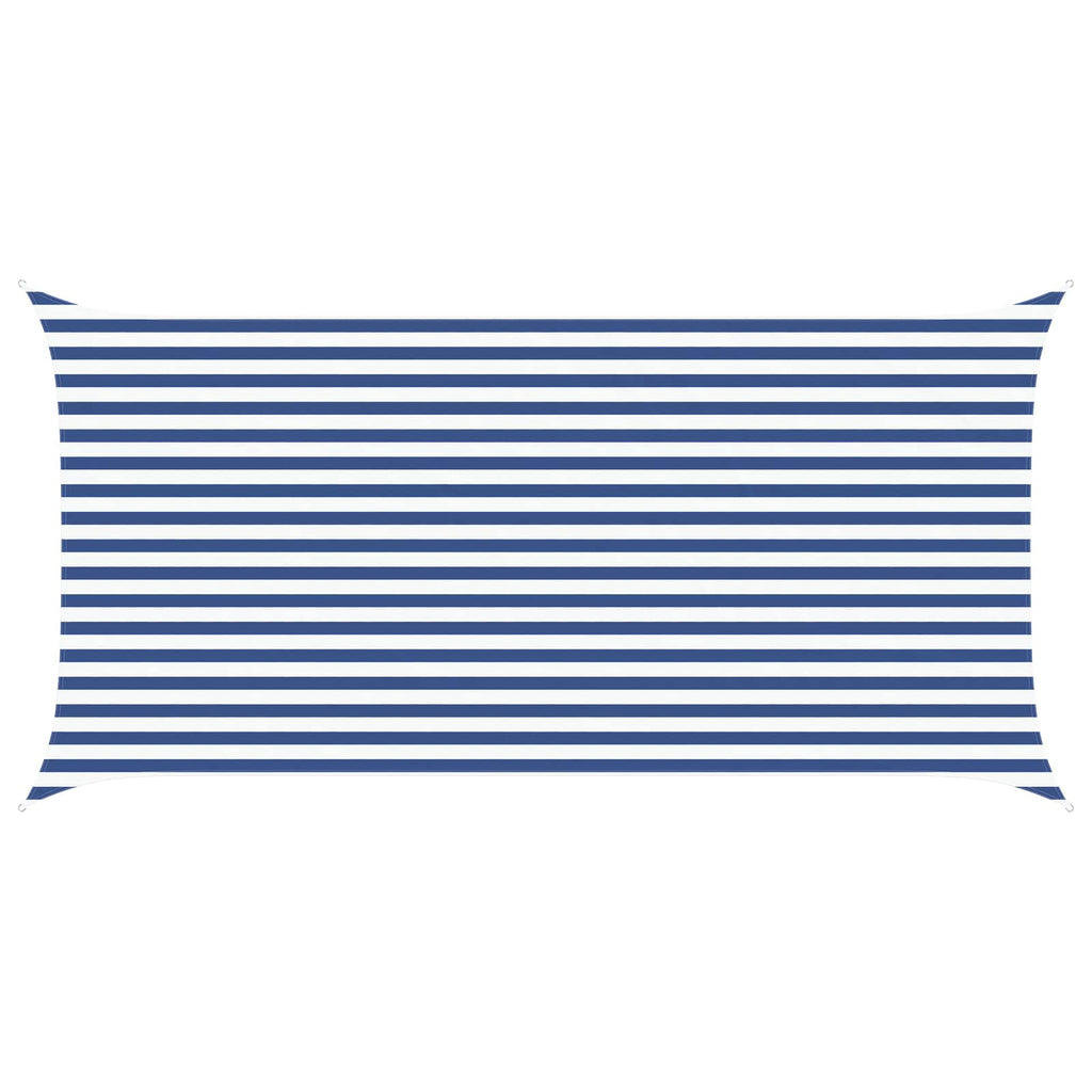 Vela da ombra solare Blu e Bianco 5 x 2,5 m