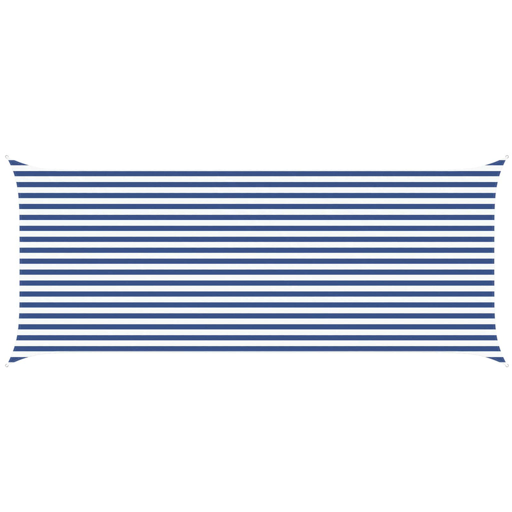 Vela da ombra solare Blu e Bianco 6 x 2,5 m