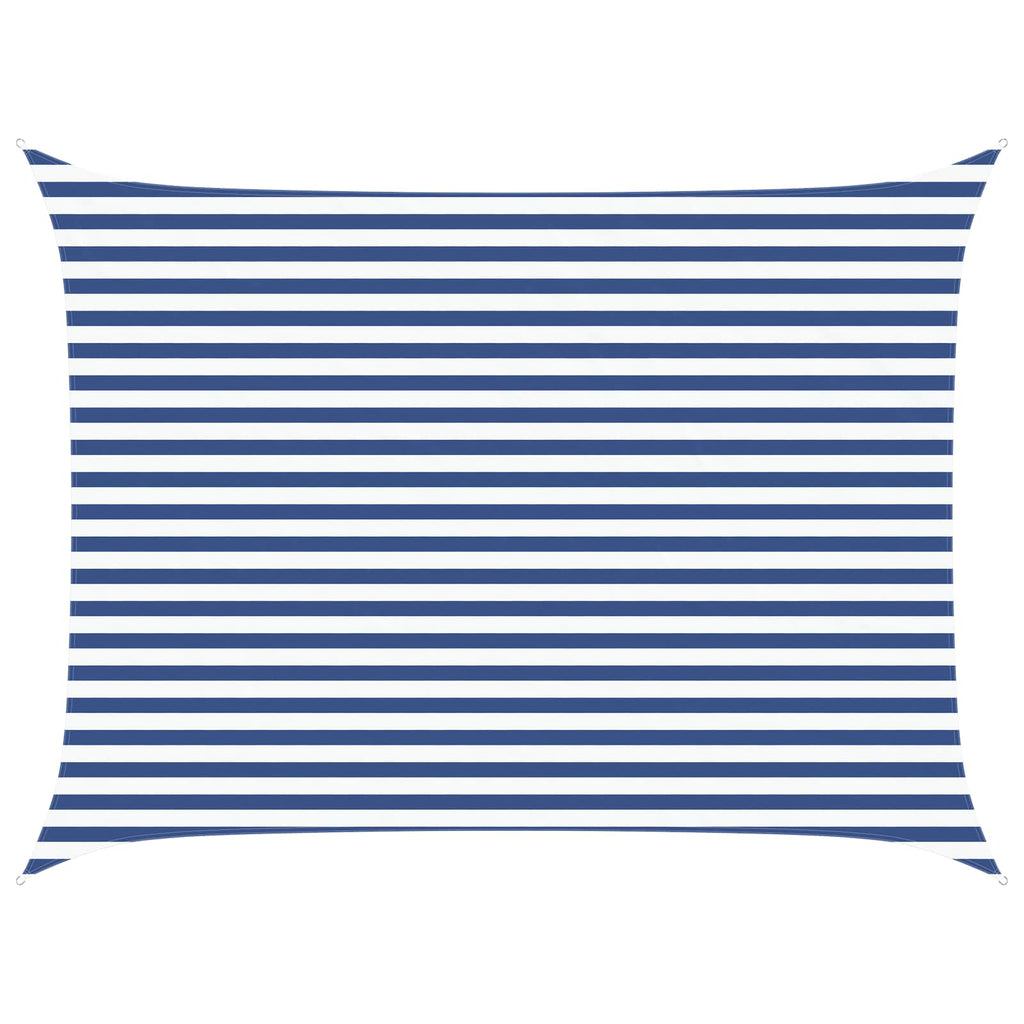 Vela da ombra solare Blu e Bianco 4 × 3 m
