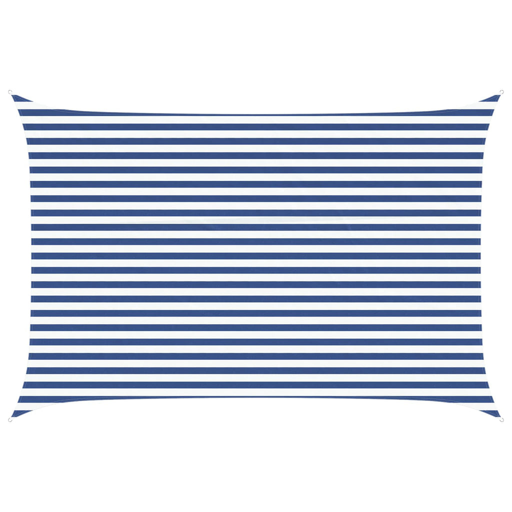 Vela da ombra solare Blu e Bianco 4,5 x 3 m
