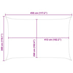Vela da ombra solare Blu e Bianco 4,5 x 3 m