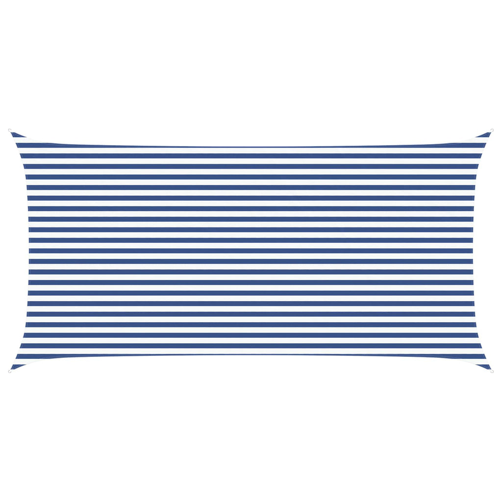 Vela da ombra solare Blu e Bianco 6 x 3 m