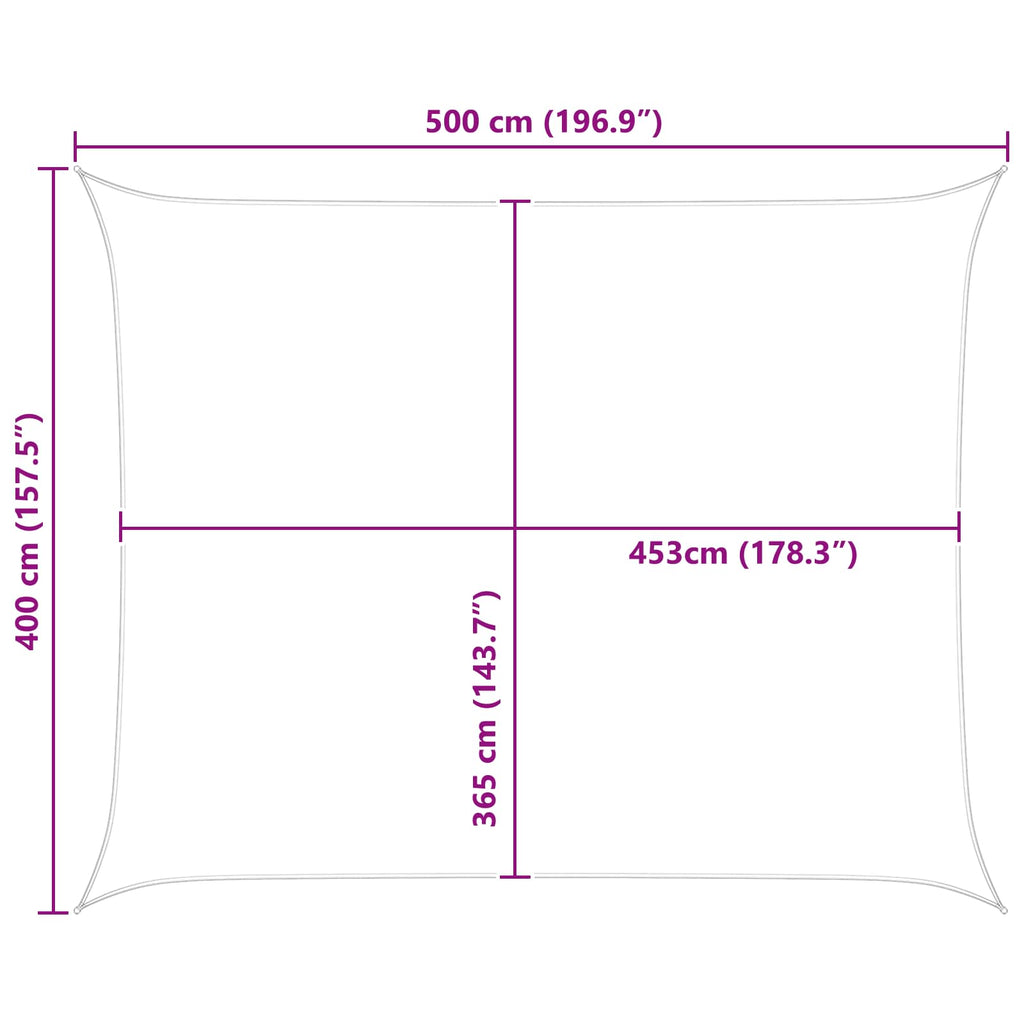 Vela da ombra solare Blu e Bianco 5 x 4 m
