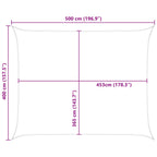 Vela da ombra solare Blu e Bianco 5 x 4 m