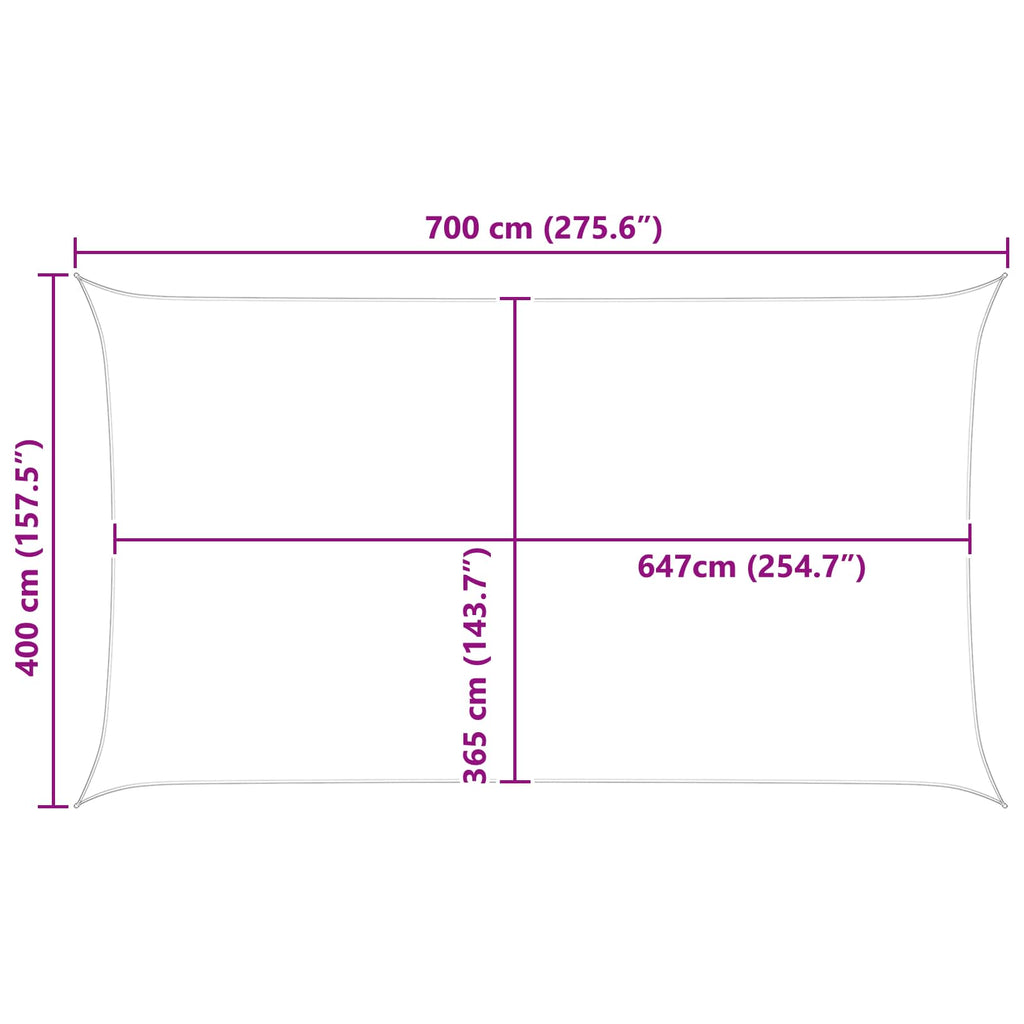 Vela da ombra solare Blu e Bianco 7 x 4 m