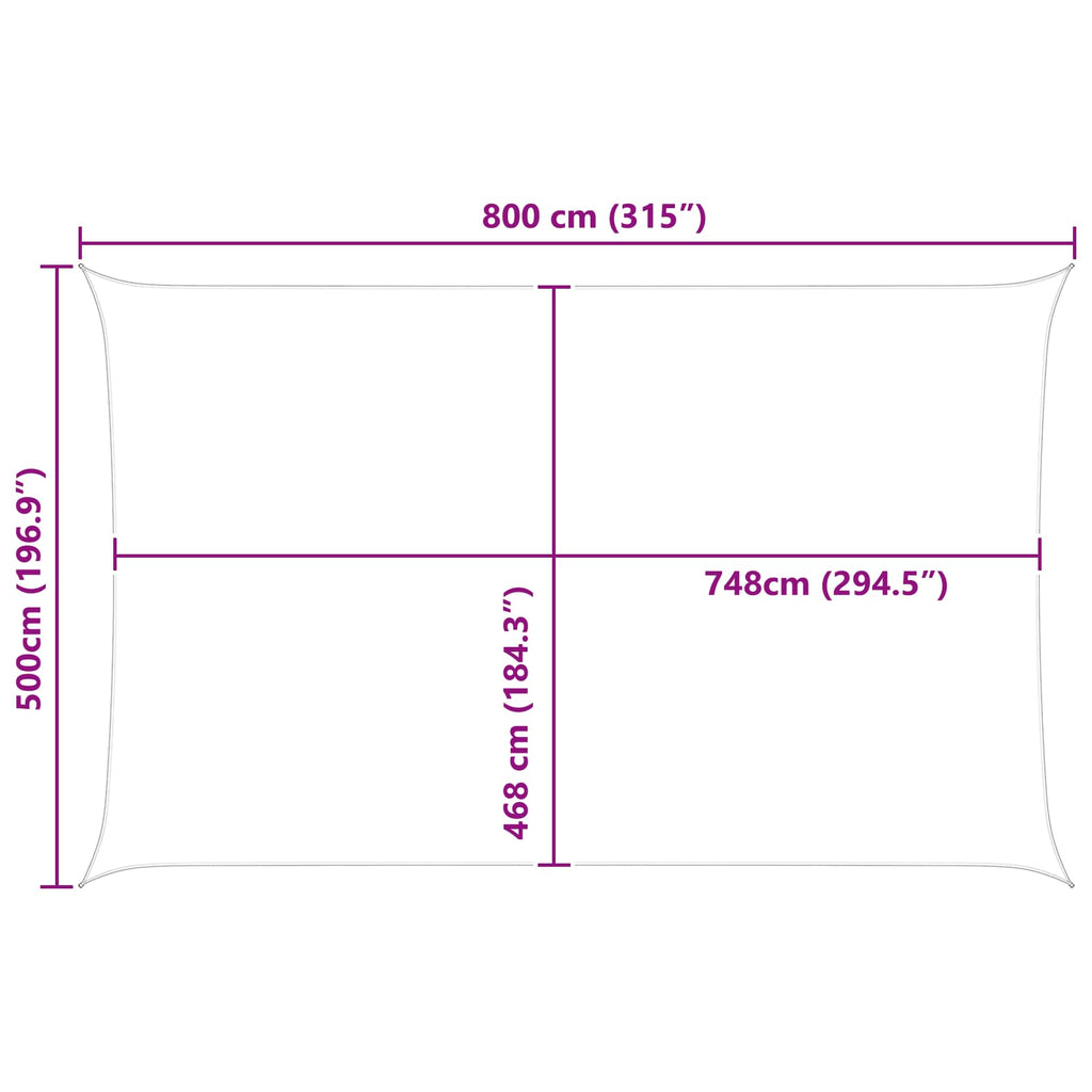 Vela da ombra solare Blu e Bianco 8 x 5 m