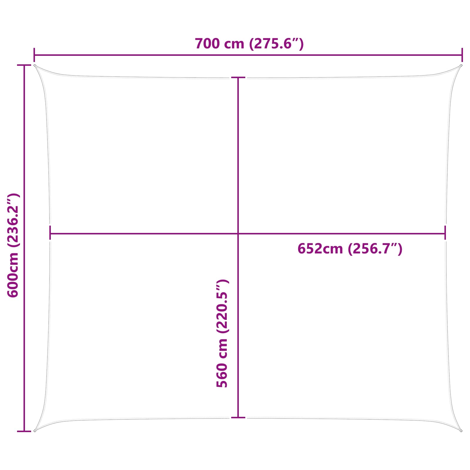 Vela da ombra solare Blu e Bianco 7 x 6 m