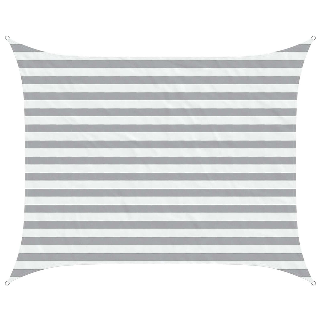 Vela da ombra solare Grigio chiaro e bianco 2 x 2,5 m
