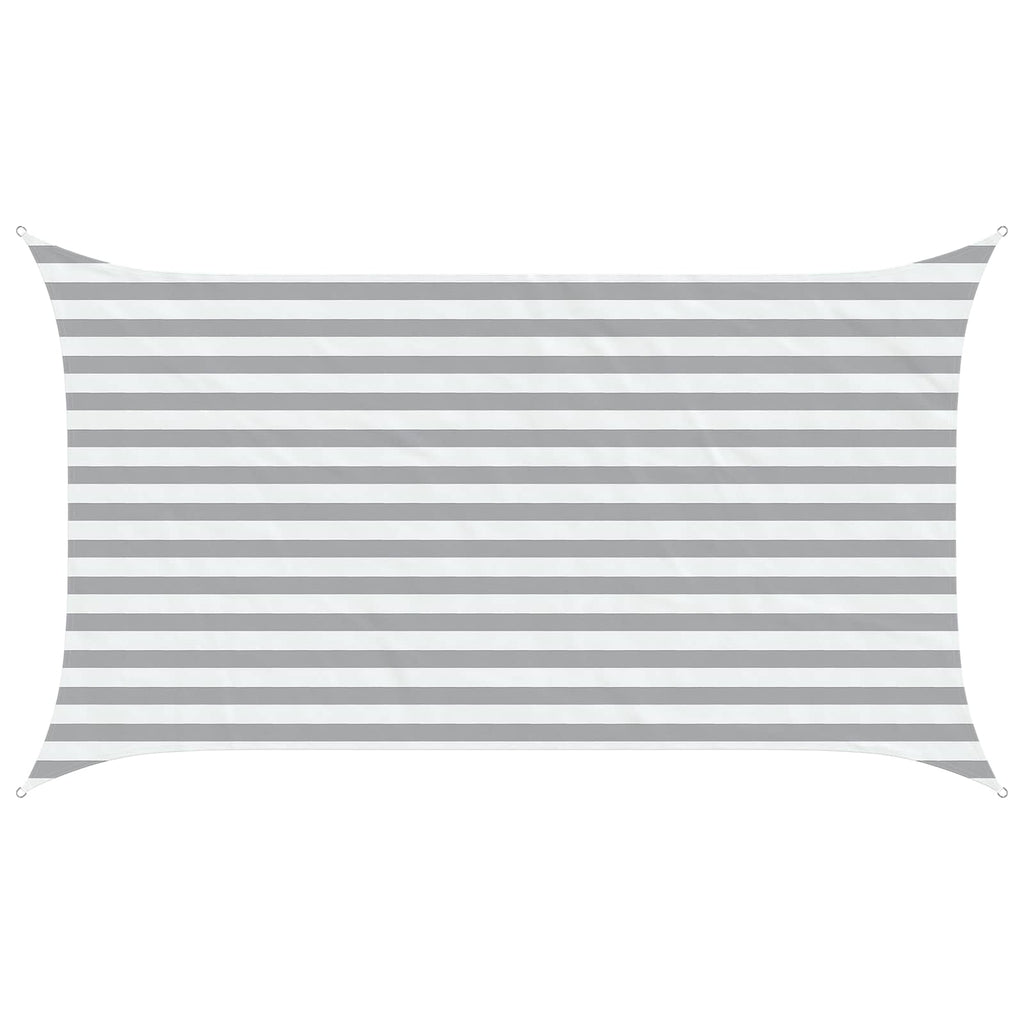 Vela da ombra solare Grigio chiaro e bianco 3,5 x 2 m