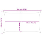 Vela da ombra solare Grigio chiaro e bianco 3,5 x 2 m