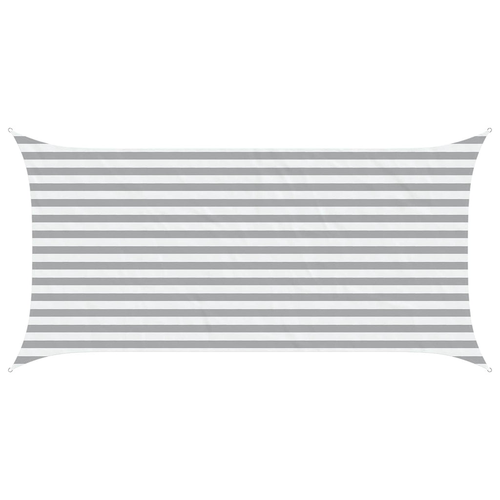 Vela da ombra solare Grigio chiaro e bianco 4 x 2 m