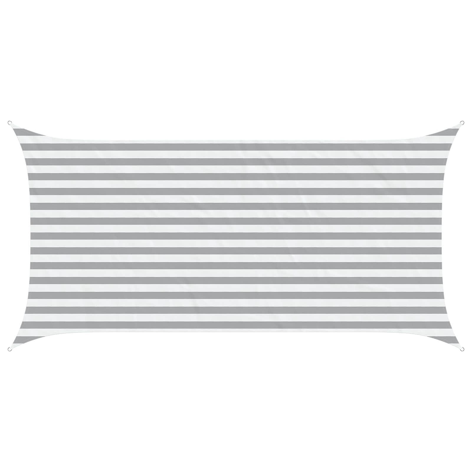 Vela da ombra solare Grigio chiaro e bianco 4 x 2 m