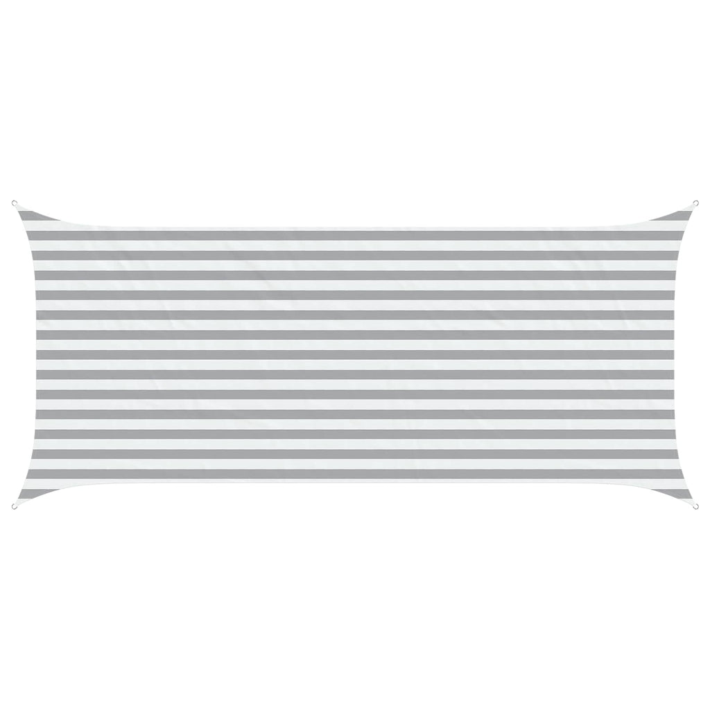 Vela da ombra solare Grigio chiaro e bianco 4,5 x 2 m