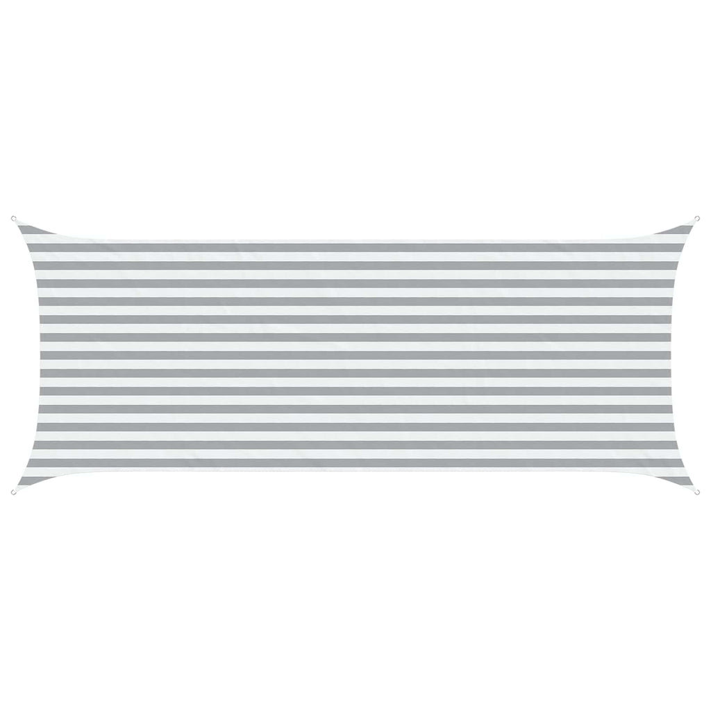 Vela da ombra solare Grigio chiaro e bianco 5 x 2 m