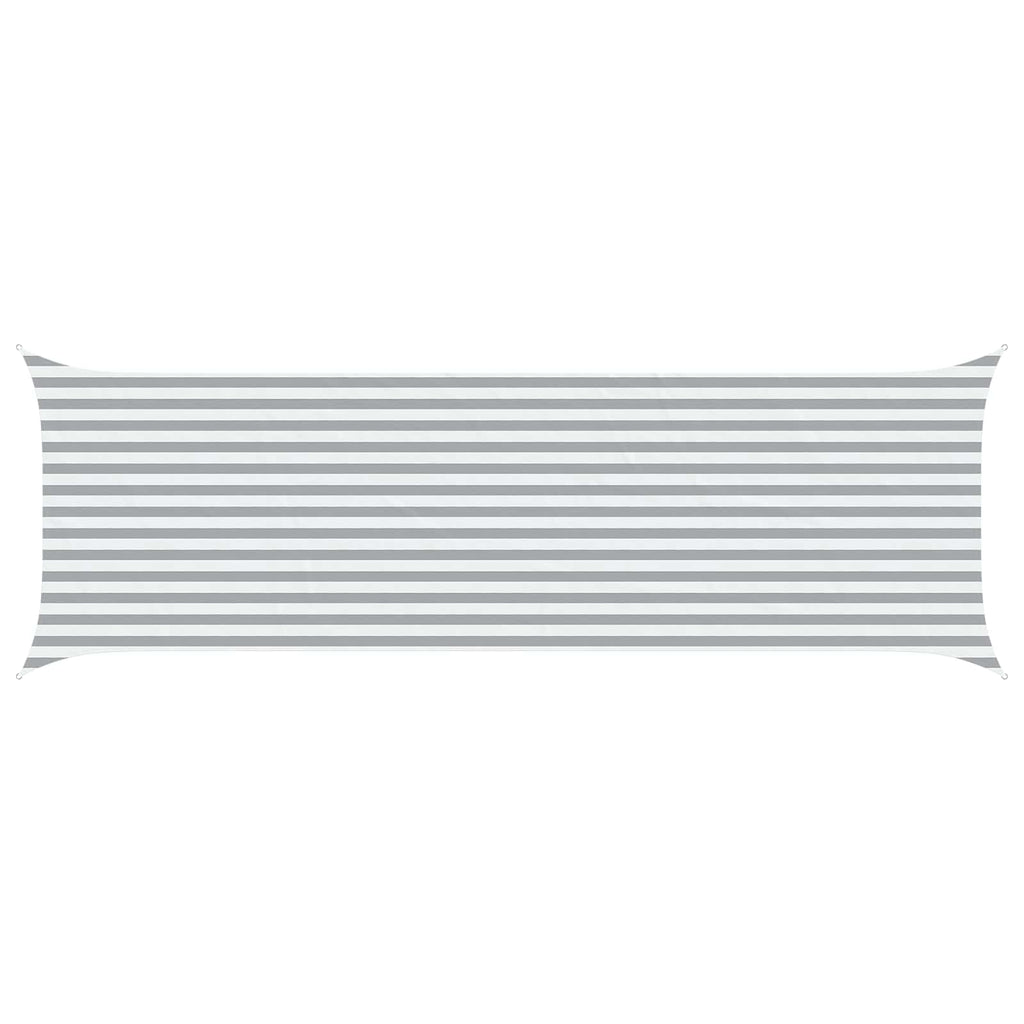 Vela da ombra solare Grigio chiaro e bianco 6 x 2 m