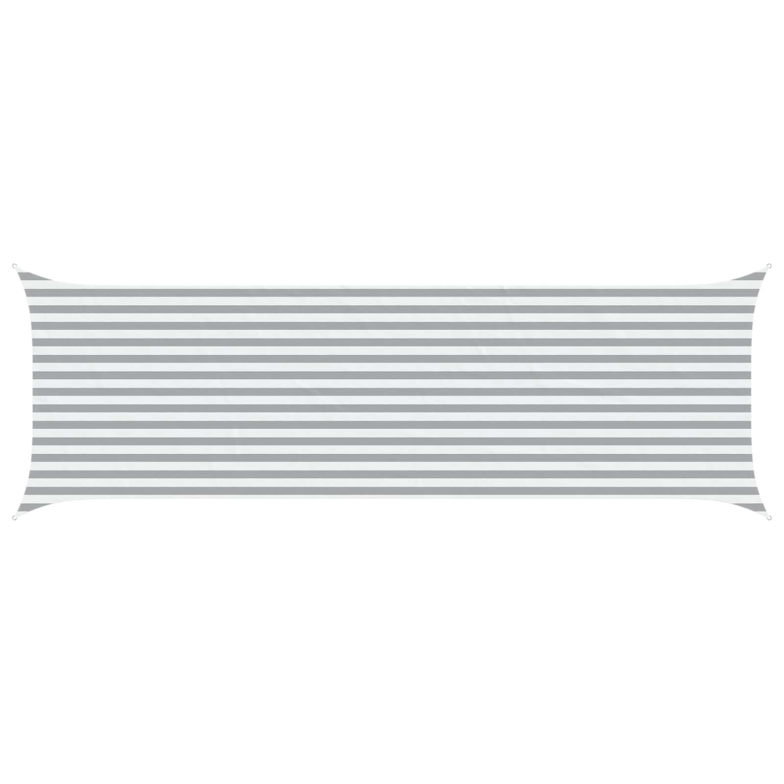 Vela da ombra solare Grigio chiaro e bianco 6 x 2 m