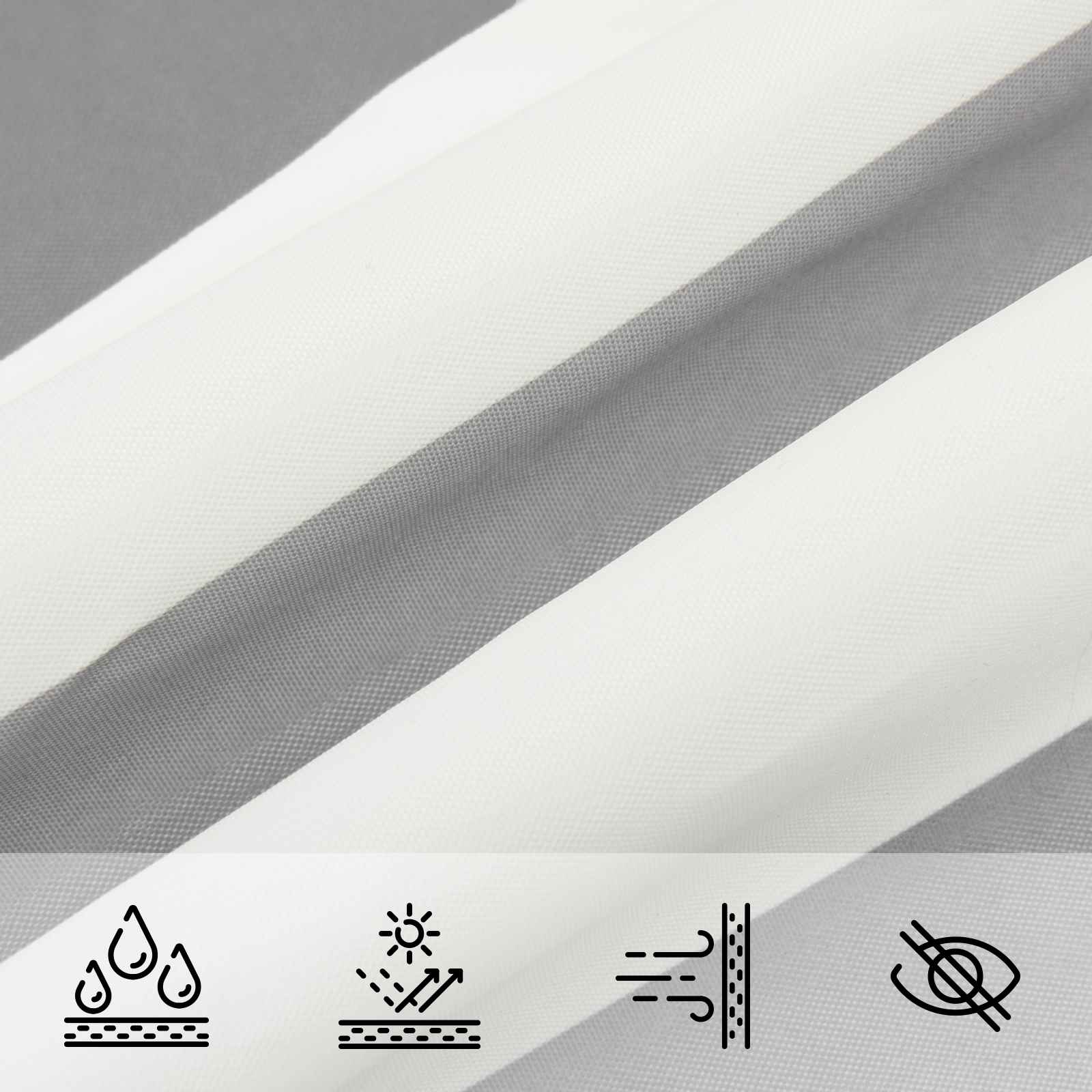 Vela da ombra solare Grigio chiaro e bianco 4 x 2,5 m