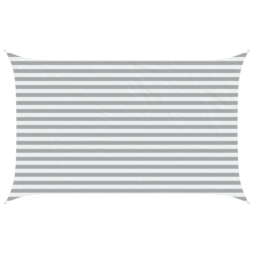 Vela da ombra solare Grigio chiaro e bianco 4 x 2,5 m