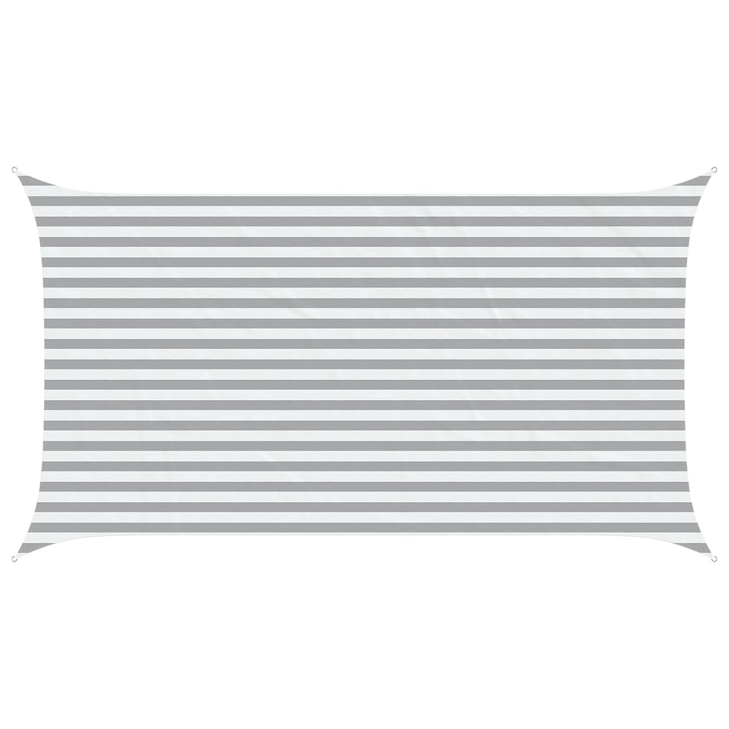 Vela da ombra solare Grigio chiaro e bianco 4,5 x 2,5 m