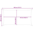 Vela da ombra solare Grigio chiaro e bianco 4,5 x 2,5 m
