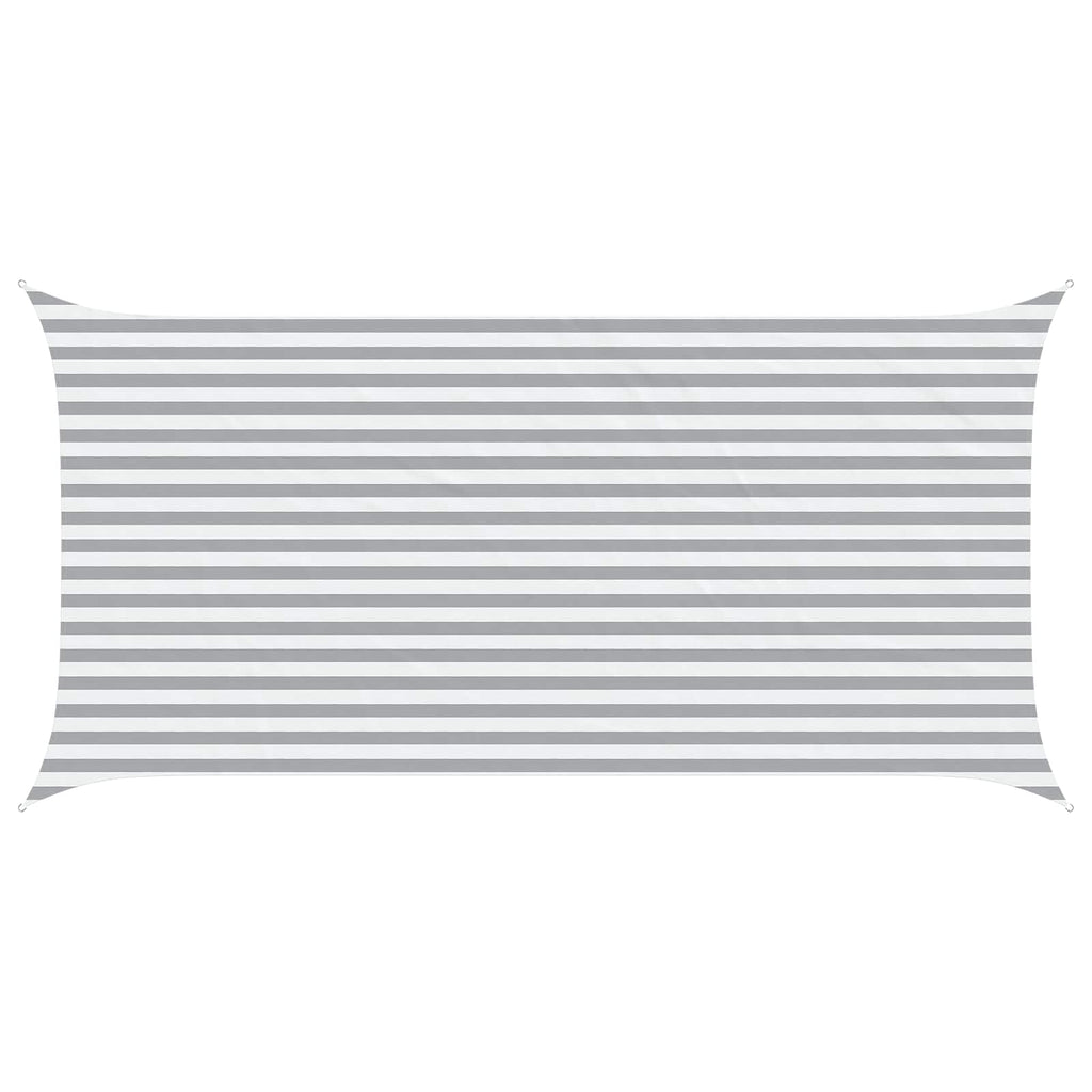 Vela da ombra solare Grigio chiaro e bianco 5 x 2,5 m