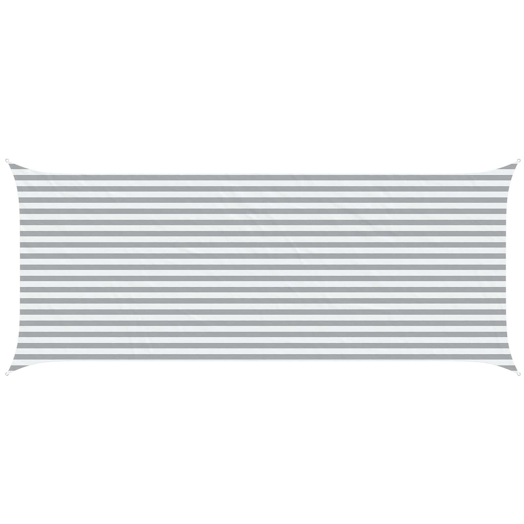 Vela da ombra solare Grigio chiaro e bianco 6 x 2,5 m