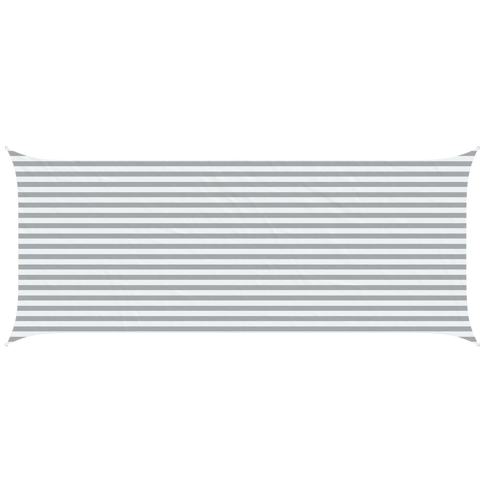 Vela da ombra solare Grigio chiaro e bianco 6 x 2,5 m