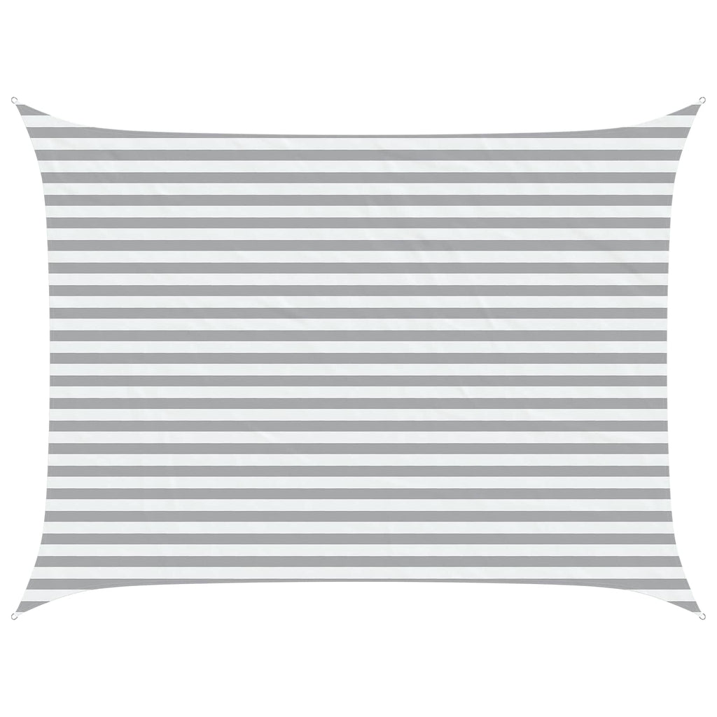 Vela da ombra solare Grigio chiaro e bianco 4 × 3 m