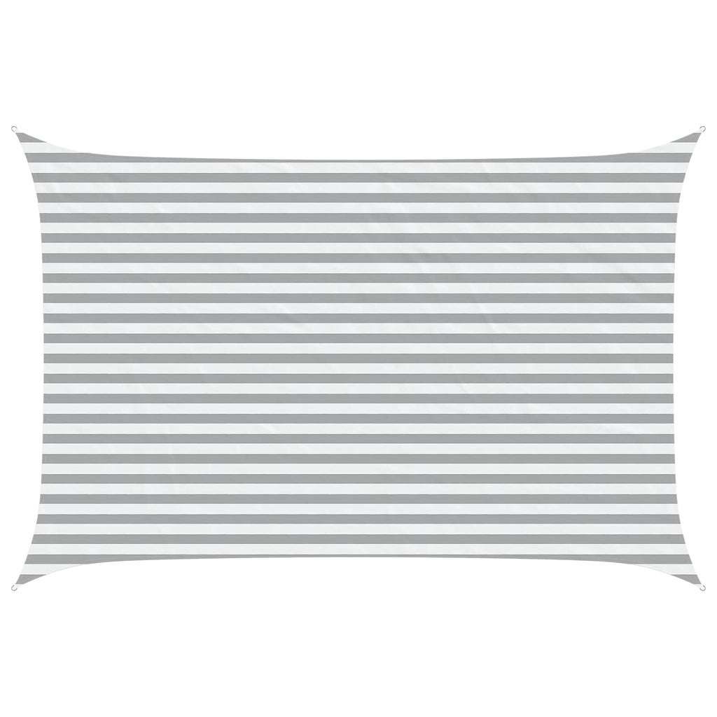 Vela da ombra solare Grigio chiaro e bianco 4,5 × 3 m